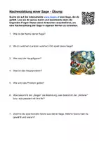 Vorschau - Stundenentwürfe - DEUTSCH: Nacherzählung einer Sage Übung (interaktiv) - Deckblatt
