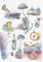 Náhľad - Storybook Watercolor Clipart for Canva for Educators Whimsical Illustrations for Creative Teaching & Learning - strana 2
