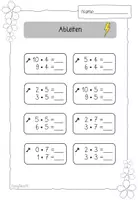 Vorschau - Arbeitsblätter - Multiplikation - ableiten von Schlüsselrechnungen- Malrechnen - Nachbarrechnungen- 2. Klasse - Seite 1