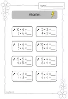 Vorschau - Arbeitsblätter - Multiplikation - ableiten von Schlüsselrechnungen- Malrechnen - Nachbarrechnungen- 2. Klasse - Seite 2