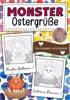 Vorschau - Mal- und Bastelvorlagen - Monsterklasse Ostergrüße zum Ausmalen - Deckblatt