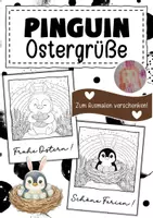 Vorschau - Mal- und Bastelvorlagen - Pinguinklasse Ostergrüße zum Ausmalen - Deckblatt