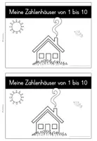 Vorschau - Arbeitsblätter - Zahlenhäuser von 1 bis 10 - Übungsheft - Mathematik - Seite 1