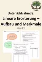 Vorschau - Arbeitsblätter - Unterrichtsstunde: Lineare Erörterung - Aufbau und Merkmale - Deckblatt