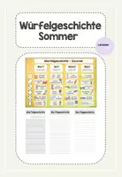 Vorschau - Arbeitsblätter - Sommer Würfelgeschichte - Deckblatt
