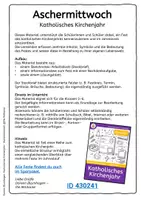 Vorschau - Arbeitsblätter - Aschermittwoch – Katholisches Kirchenjahr Steckbrief & Infotext - Seite 1