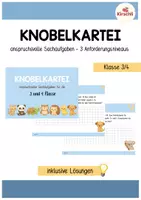 Vorschau - Arbeitsblätter - Knobelkartei - Knobelaufgaben - Klasse 3/4 - Deckblatt