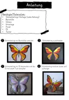 Vorschau - Mal- und Bastelvorlagen - Fensterbild Schmetterling Öltechnik - Seite 1