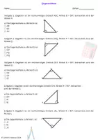 Vorschau - Arbeitsblätter - Trigonometrie Grundlagen: Hypotenuse, Katheten, Sinus, Kosinus - Seite 3