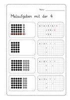 Vorschau - Arbeitsblätter - Malaufgaben mit der 4 - Zerlegungs-Strategie einführen und üben - Deckblatt