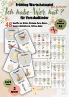 Vorschau - Spiele - Ich habe – wer hat? Frühling-Wortschatzspiel | Sprachförderung Kindergarten - Deckblatt