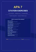 Vorschau - Arbeitsblätter - APA 7 Mastering Academic Writing: Zitieren & Referenzieren leicht gemacht - Deckblatt