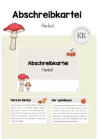 Vorschau - Arbeitsblätter - Abschreibkartei - Abschreibtexte - Herbst (Kl. 2-4) - Deckblatt