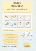 Vorschau - Arbeitsblätter - Oster Merkspiel Paket - Wahrnehmung, Zahlen und Sprache - Seite 2