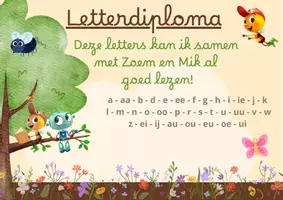 Voorbeeld - Letterdiploma Zoem de bij - Voorblad