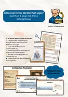 Vorschau - Unterrichtsreihen - Sollte man immer die Wahrheit sagen? – Wahrheit & Lüge mit Schopenhauer kl 5/6 - Deckblatt