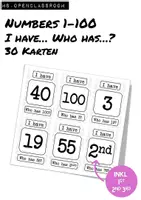 Vorschau - Spiele - Numbers 1-100 – I have... Who has... (30 Karten) - Deckblatt