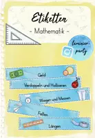 Vorschau - Anderer Materialtyp - Etiketten (Version 1): Mathe - Deckblatt