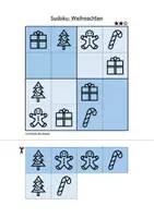 Vorschau - Arbeitsblätter - Sudoku 4x4: Weihnachten & Advent (Rätsel für Vorschule & Anfangsunterricht) - Seite 2