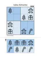 Vorschau - Arbeitsblätter - Sudoku 4x4: Weihnachten & Advent (Rätsel für Vorschule & Anfangsunterricht) - Seite 3
