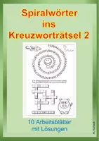 Vorschau - Arbeitsblätter - Spiralwörter ins Kreuzworträtsel 2 - Deckblatt