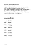 Vorschau - Arbeitsblätter - Spiralwörter ins Kreuzworträtsel 2 - Seite 1