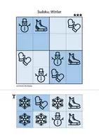 Vorschau - Arbeitsblätter - Sudoku 4x4: Winter (Rätsel für Vorschule & Anfangsunterricht) - Seite 3