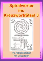 Vorschau - Arbeitsblätter - Spiralwörter ins Kreuzworträtsel 3 - Deckblatt