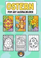Vorschau - Mal- und Bastelvorlagen - Ostern: Pop Art Ausmalbilder (Kunst / Vertretung) - Deckblatt