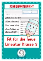 Vorschau - Arbeitsblätter - Fit für die neue Lineatur Klasse 3 - Deckblatt