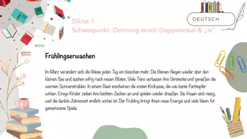 Vorschau - Arbeitsblätter - Diktate für den Frühling - Seite 1