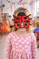 Vorschau - Mal- und Bastelvorlagen - Marienkäfermaske – Bastelvorlage für die Vorschule - Seite 1