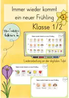 Vorschau - Präsentationen/Tafelbilder - "Immer wieder kommt ein neuer Fühling" Liederarbeitung an der digitalen Tafel - Deckblatt