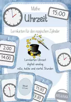 Vorschau - Spiele - Uhr - analog - digital - Lernkarten Uhrzeit z.B. für magischer Zylinder - Deckblatt