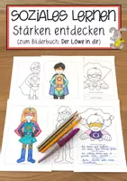 Vorschau - Anderer Materialtyp - Soziales Lernen Stärken entdecken (zum Bilderbuch: Der Löwe in dir) - Deckblatt