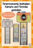 Vorschau - Mal- und Bastelvorlagen - Ferienmomente festhalten – Kamera & Filmrolle basteln | Kreatives Kunstprojekt - Seite 1