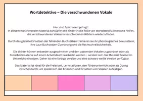 Vorschau - Stationenlernen - Wortdetektive - die verschwundenen Vokale - Seite 2