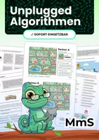 Vorschau - Arbeitsblätter - Wie denkt ein Computer? (Input -> Algorithmus -> Output) | Unplugged - Deckblatt