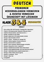 Vorschau - Stationenlernen - Pronomen Wiederholungen vermeiden & richtig verweisen Übungsheft mit Lösungen Klasse 3 & Klasse 4 - Deckblatt