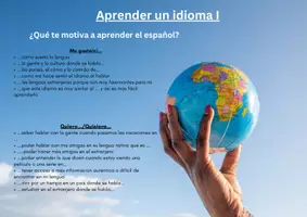 Vorschau - Poster - B1 B2 Spanisch Prompt - Motivación para estudiar un idioma - Deckblatt