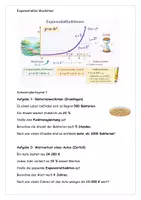 Vorschau - Arbeitsblätter - Exponentielles Wachstum Aufgaben Lösung - Seite 1