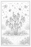 Vorschau - Mal- und Bastelvorlagen - Frühblüher Sträuche Bäume Frühling Ausmalbilder - Seite 1