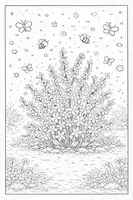 Vorschau - Mal- und Bastelvorlagen - Frühblüher Sträuche Bäume Frühling Ausmalbilder - Deckblatt