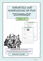 Vorschau - Arbeitsblätter - Vorurteile und Mut zum richtig Handeln - am Film Zoomania - Deckblatt
