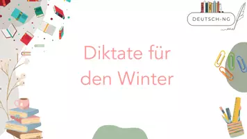 Vorschau - Präsentationen/Tafelbilder - Diktate für den Winter - Deckblatt