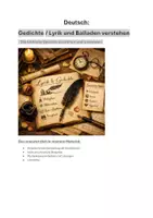 Vorschau - Stundenentwürfe - Gedichte, Ballade und Lyrik verstehen -Bonusversion- - Deckblatt