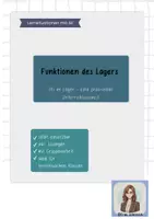 Vorschau - Stundenentwürfe - Funktionen des Lagers – Unterrichtseinheit mit Handlungssituation (Berufsvorbereitung | Wirtschaft) - Deckblatt