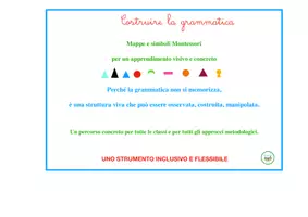 anteprima - Altro tipo di materiale - Costruire la grammatica;Mappe e simboli Montessori per un apprendimento visivo e concreto - Pagina di copertina