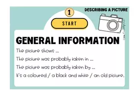 Vorschau - Poster - Describing a picture | Poster | oral exam | Freebie | Klasse 8 / 9 - Seite 2