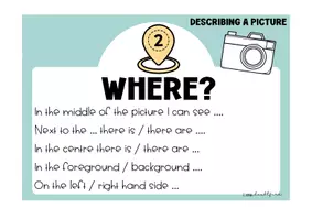 Vorschau - Poster - Describing a picture | Poster | oral exam | Freebie | Klasse 8 / 9 - Seite 3